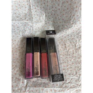 BYS Velvet Lips Liquid Lipstick lot of 4